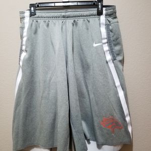 nike therma fit shorts denver broncos grey extra large with pockets White Strip